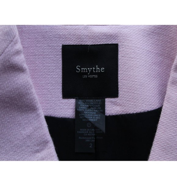 Smythe Lab Coat / Size 2 / Petal Pink Long Wool Blend - Picture 6 of 11